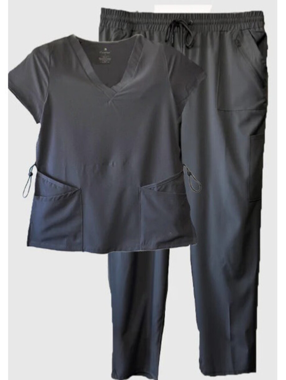 Centro Scrubs Unisex Medical Uniform - Top & Pants Set AV9001 Grey Size X-Large